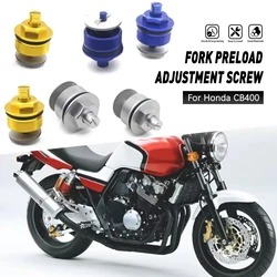 41MM Motorcycle Front Shock Absorber Screw Fork Cover Cap Preload Adjusters Bolts for Honda CB400