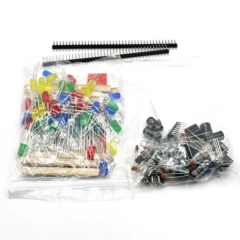 T24C New For Arduino UNO MEGA2560 Raspberry Pi Electronics Components Basic Starter Kit With LED Buzzer Capacitor Resistor