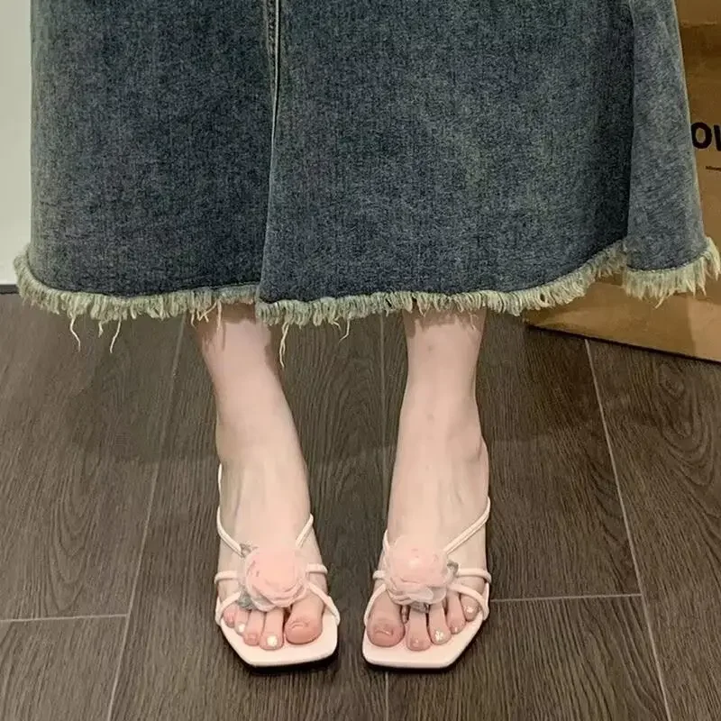 Woman Slippers Living Room Mules House Home Sandals Slides Heeled Shoes for Women Indoor on Promotion 39 Designer Luxury Pvc Vip
