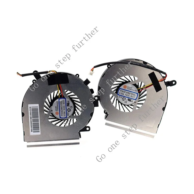 DIXSG CPU Cooling Fan w/GPU Fan Cooler kit for MSi GE62 GE72 PE60 PE70 GL62 GL72 GP62 GP72 MS-16J1 MS-16J5 MS-1791 MS-1795