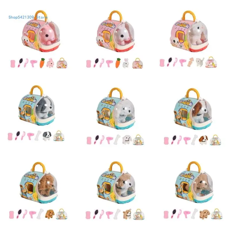 Caminar mascota levantar juguete animal peluche juguete interactivo niño gatear juguete aprendizaje