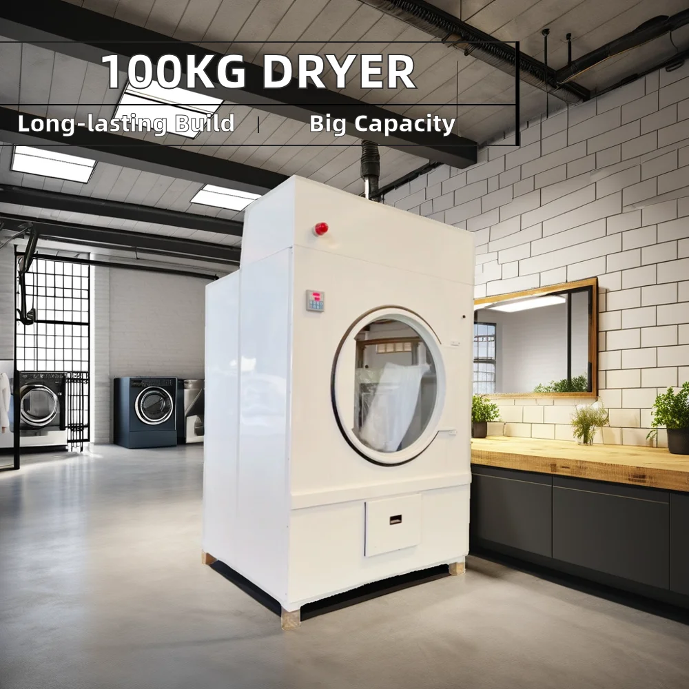 

Commercial Hotel Electric Heating Clothes Drying Machine Stainless Steel Tumble Washer and Dryer Set Laundry Equipment