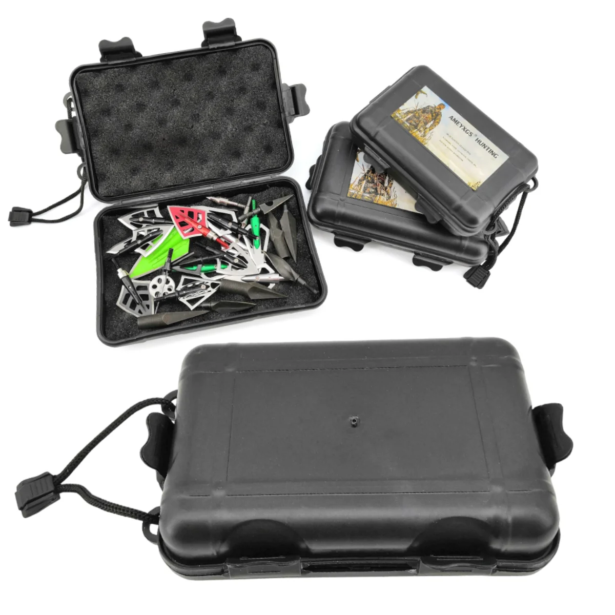 

1 Piece Archery Arrowhead Box Shooting Hunting Accessories Ruber Broadhead Case for Outdoor Compound Bow Training Carrying