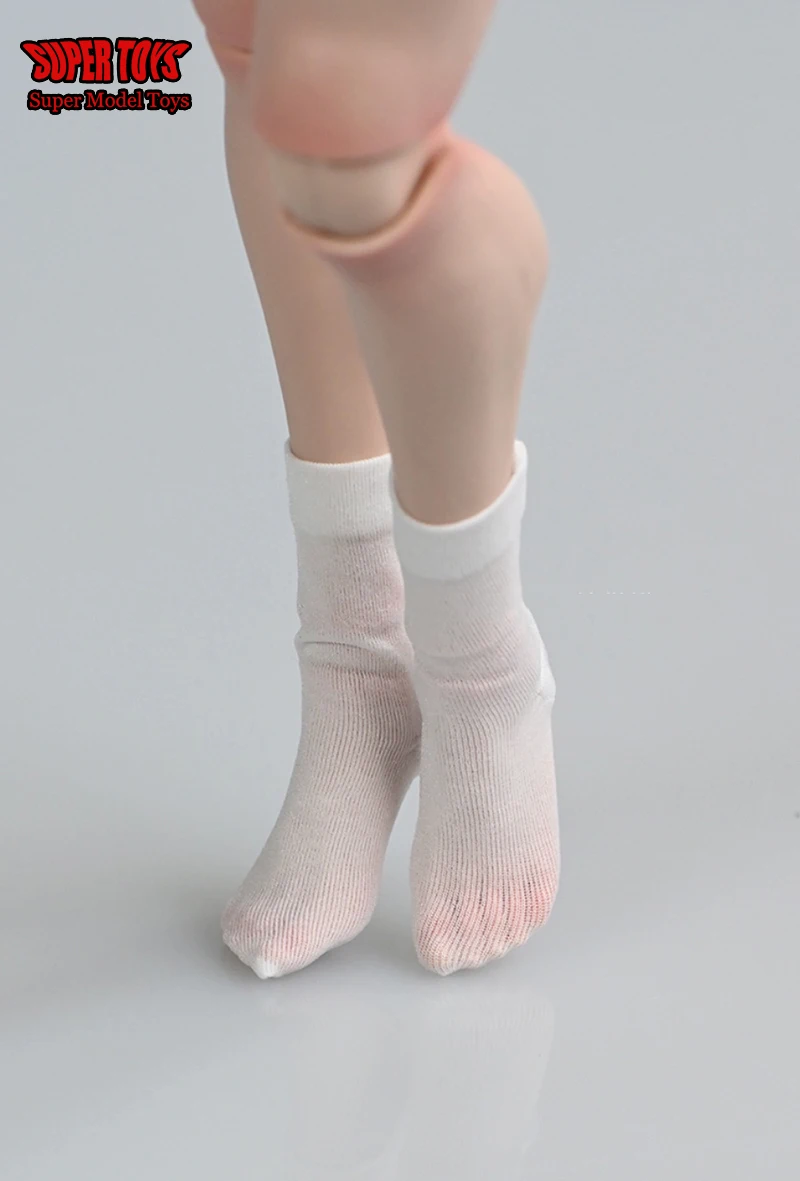 1/6 ทหารหญิงตุ๊กตายืดหยุ่นสูงคลาสสิกบางนักเรียนถุงน่องสั้นปานกลางกว่าเข่าถุงเท้าสําหรับ 12 ''Action Figureตุ๊กตาBJD