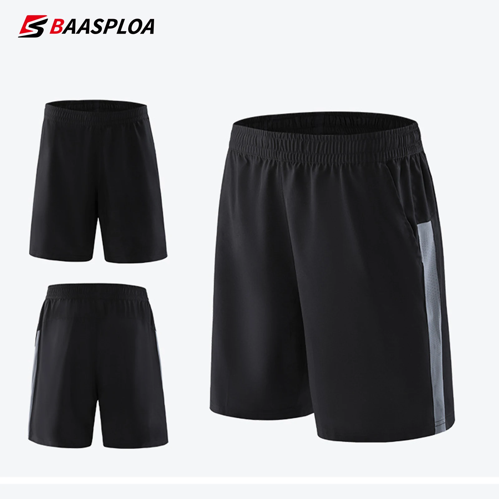 Baasploa Mens Gym Training Shorts Men Sports Casual Clothing Fitness Workout Running Quick-Drying Compression Shorts Athletics