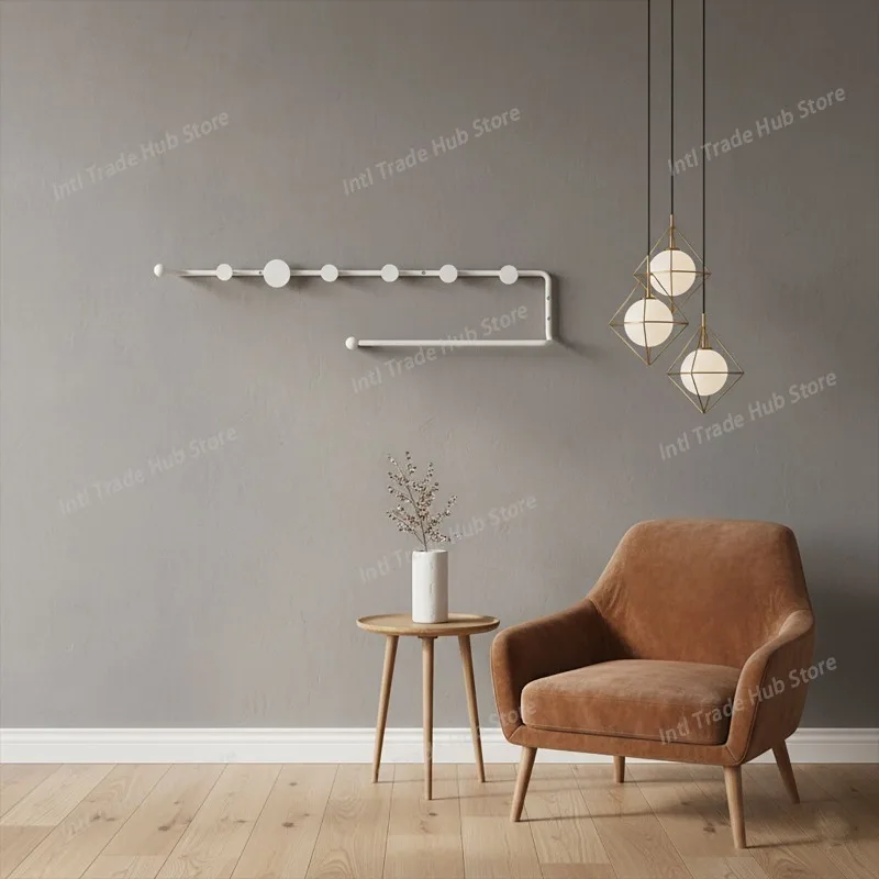 Nordic Minimalist Decorative Coat Rack, Home Entry-level Creative Hook, Light Luxury Ironwork Wall-mounted Clothes Hanger