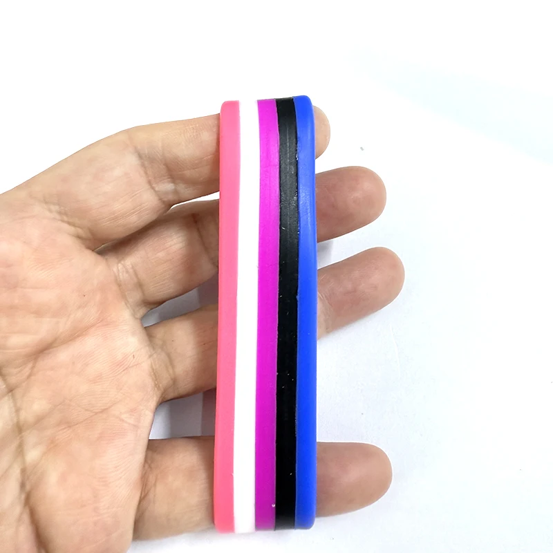 1 Stück Gender Fluid Pride Silikon-Gummi-Armbänder Sport-Armband für Frauen und Männer