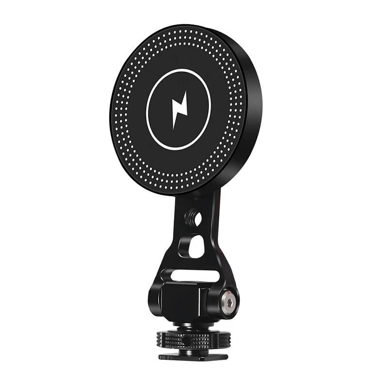 Neue Magnetische 10W Drahtlose Ladegerät Handy Halter Stehen Kugelkopf Tilt 1/4 Kalten Schuh Halterung für iPhone Magsafe magnet Halterung – Detail 17