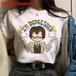 Bungou Stray Dogs t shirt top tees women harajuku kawaii streetwear ulzzang couple  kawaii summer top t shirt harajuku