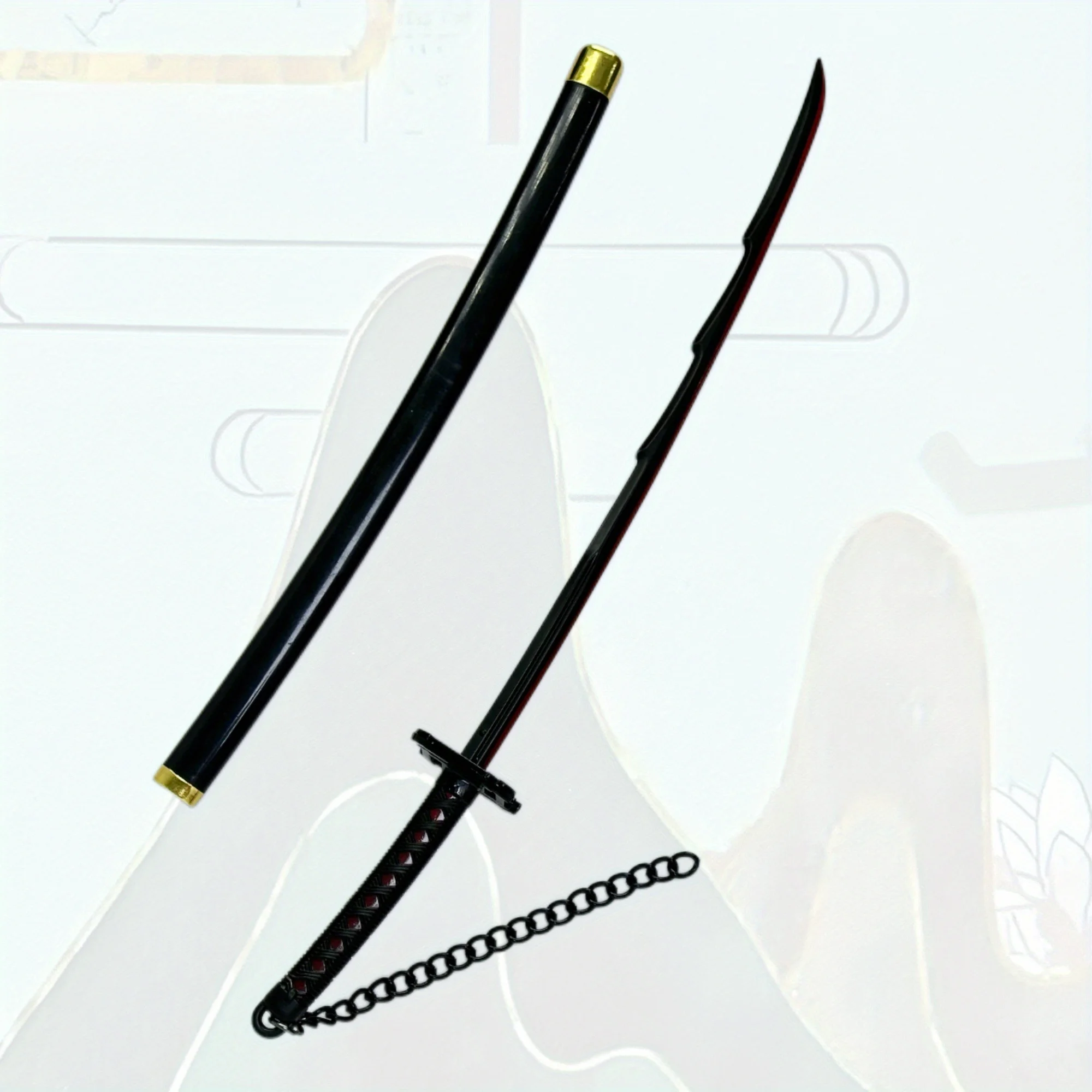 9.8 بوصة بليتش كوروساكي برمجة معدنية كاتانا السيف الأصلي صابر النينجا سكين اليابانية كاتانا صابر تأثيري اكسسوارات الدعامة لعبة #2