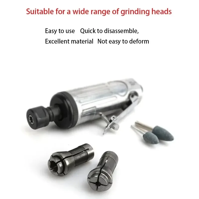 2 Pieces Die Grinder Collet Grinding Machine Clamping Collet 3mm and 6mm Collet Adapter Suitable for Pneumatic Grinders