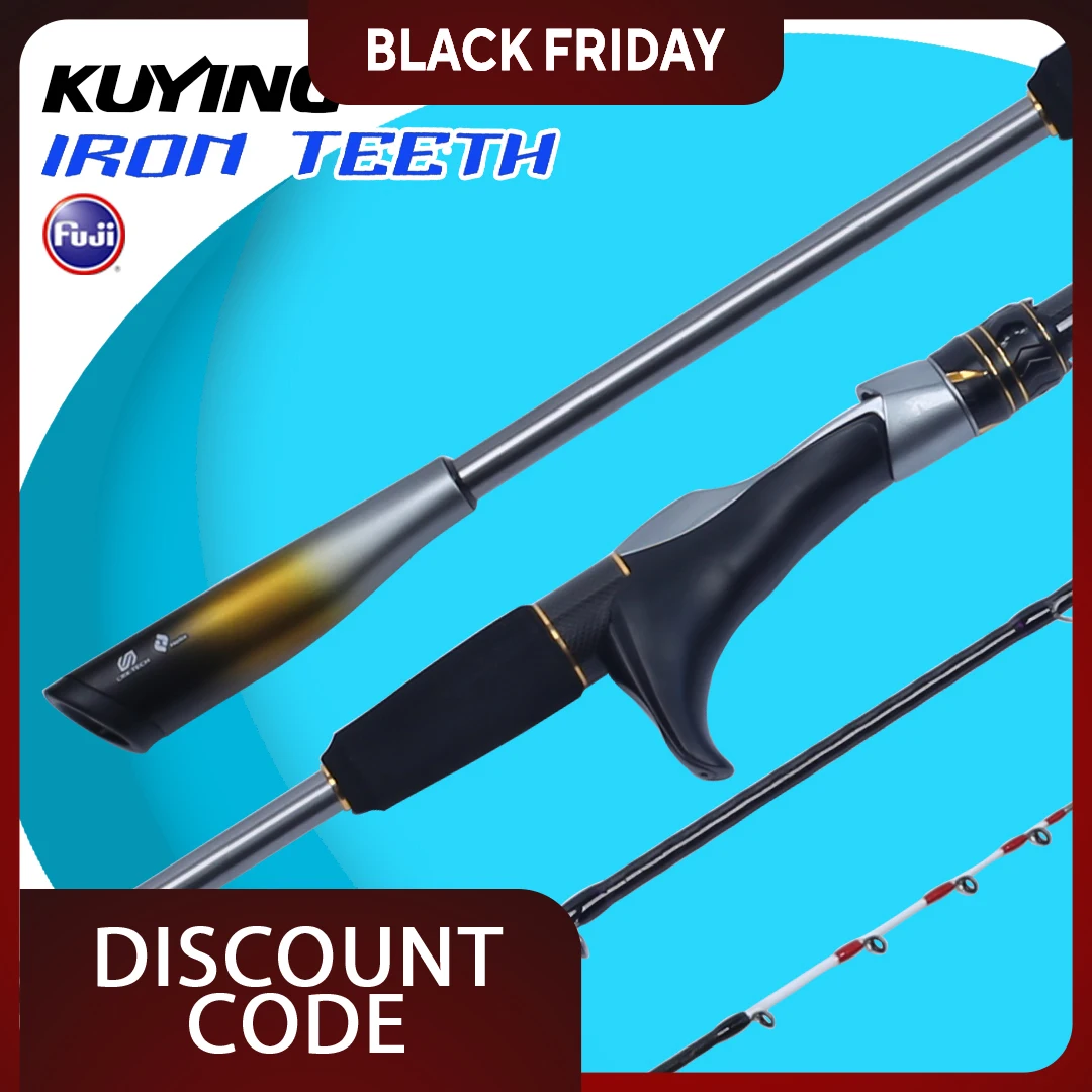 

KUYING IRON TEETH Tenya Fishing Rod | 1.7m 1.8m Boat Spinning & Casting | 60-250g Saltwater Carbon Lure Rod Sea Ocean FUJI Parts