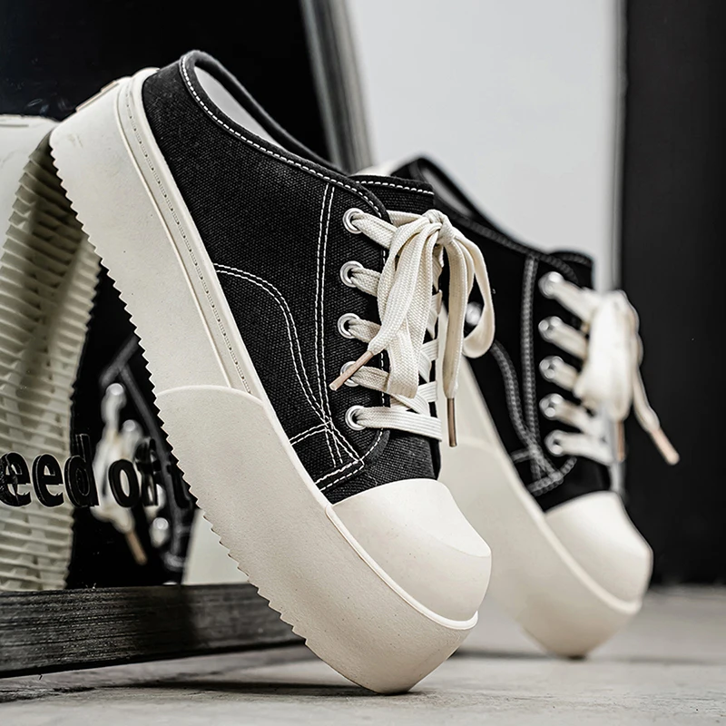 

2025New Comfortable Casual Plus Size Canvas Style Half Cup39--46High-Quality Men's Large Size Casual Shoes