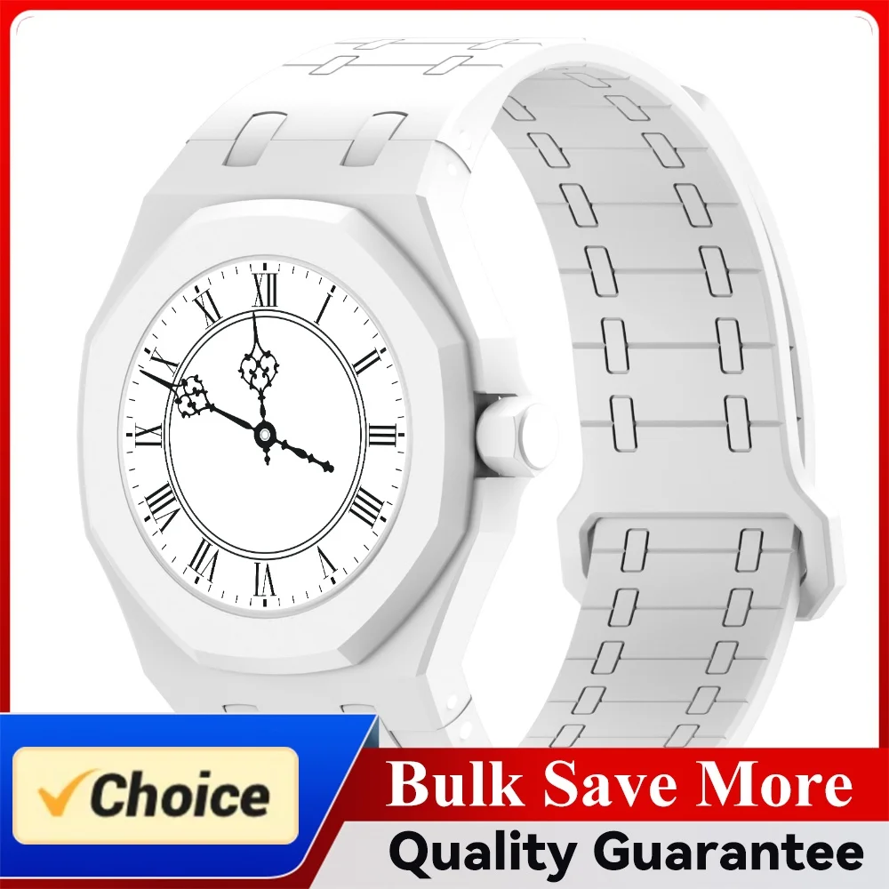 Magnetic Watch Replacement Band Quick Release Waterproof Watch Shell Shockproof Wrist Guard for Sport Activities Daily Commute