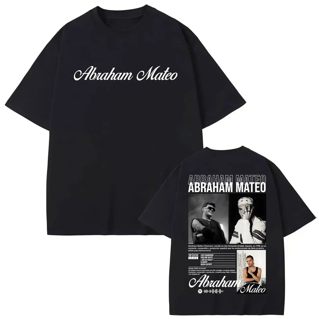 

Singer Abraham Mateo Graphic T Shirt High Quality Fashion Short Sleeve T-shirts Men Women Casual Loose Cotton T-shirt Streetwear