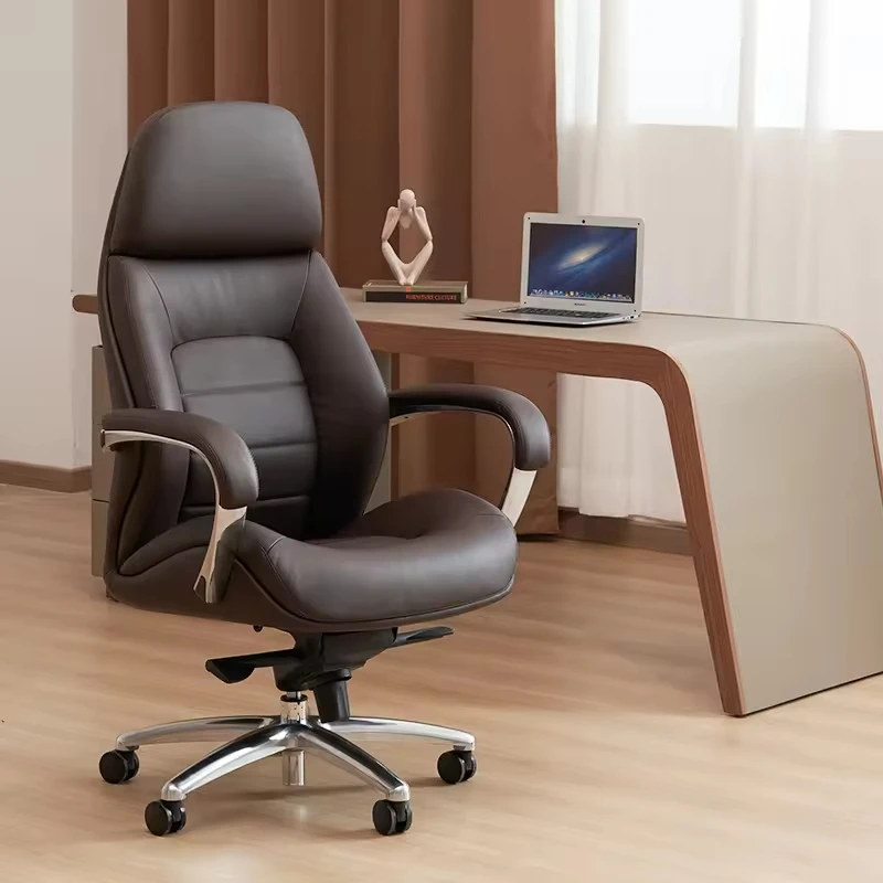 Executive ergonomic office chair 7-point massage synthetic leather PP mesh electric adjustment built-in headrest chair