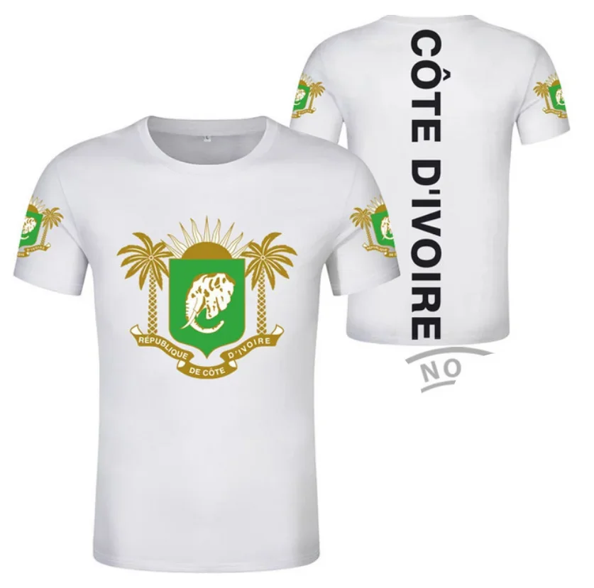 New COTE D\'IVOIRE T Shirt Flag Free Custom Name Number Civ t-shirt Nation Ci Ivory Coast French Ivoire Country Print Clothes