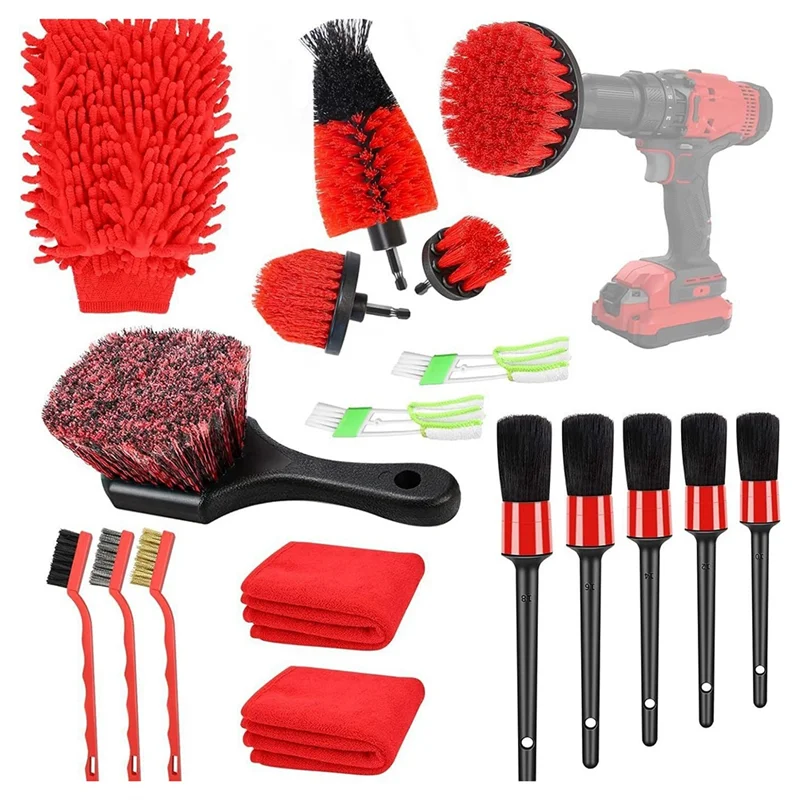 CYCLI-18-Piece Electric Drill Brush Set Power Tool Brush Set Accessories Tile Polishing Tire Cleaning Brush #2