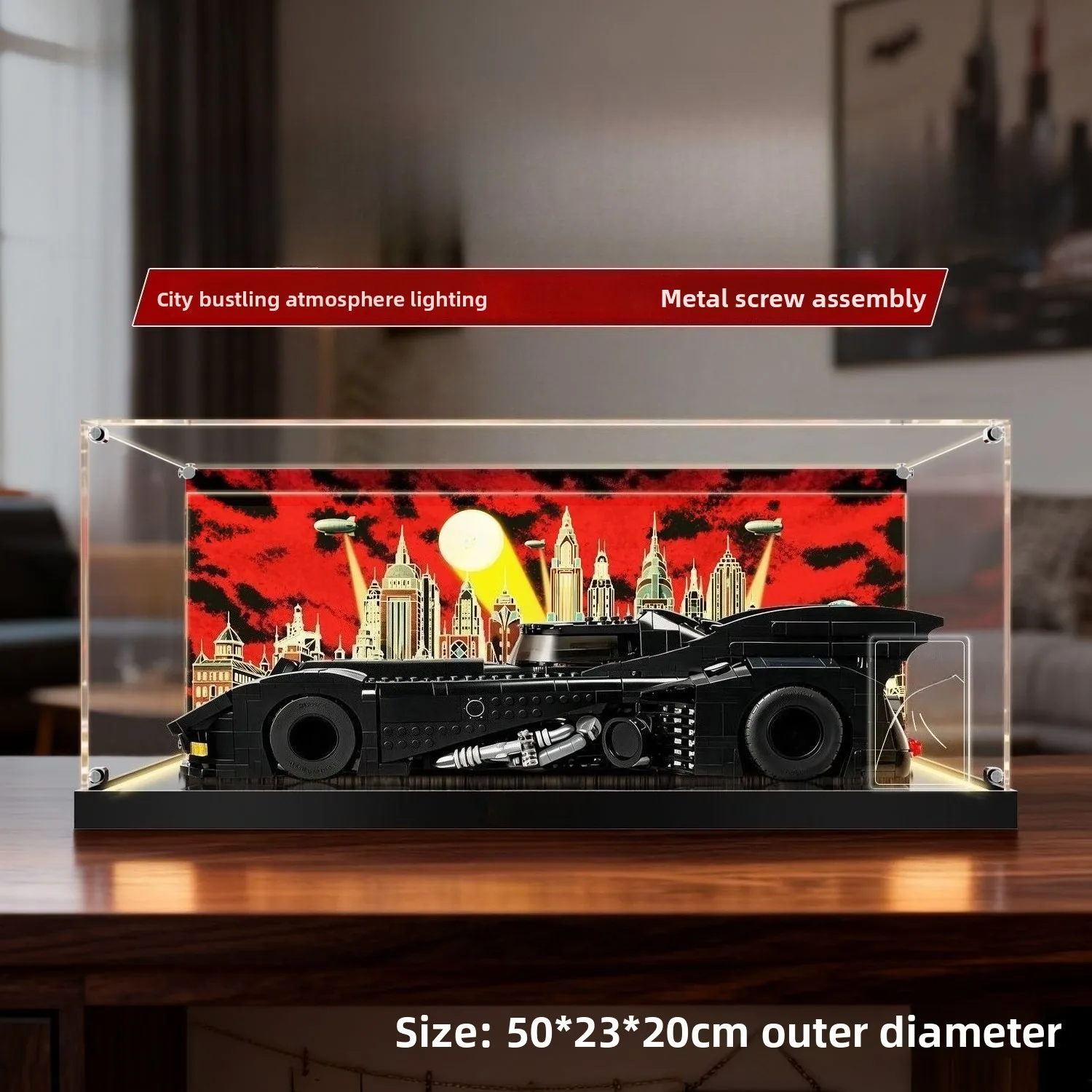 High‑Clear Acrylic Display Case Storage Box for LEGO 76355 Building Blocks