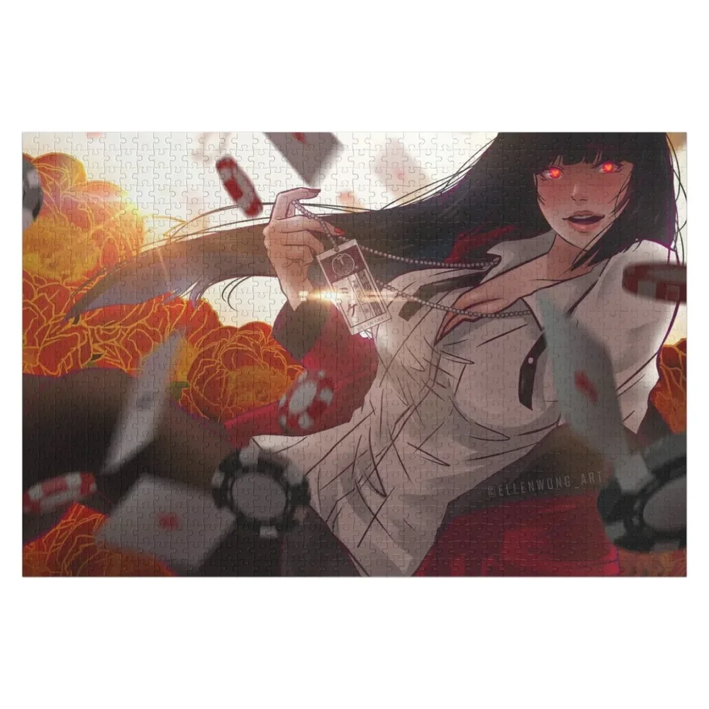 

Kakegurui-головоломка Yumeko на заказ, деревянное имя, персонализированный подарок с фотографией, произведения искусства, персонализированный подарочный пазл