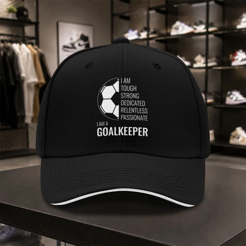 1pc Goalkeeper Design Sandwich Baseball Cap, Fashionable Baseball Cap, Duckbill Cap, Perfect for Running, Fitness, Outdoor Sport