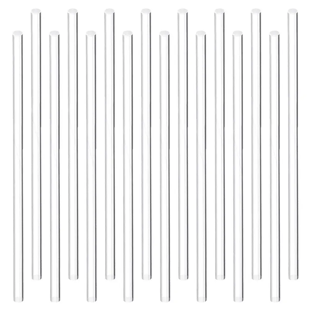 

100pcs Clear Acrylic Lollipop Sticks Reusable 10cm Cake Pop Coffee Stirrers Craft DIY Candy Material Decorative