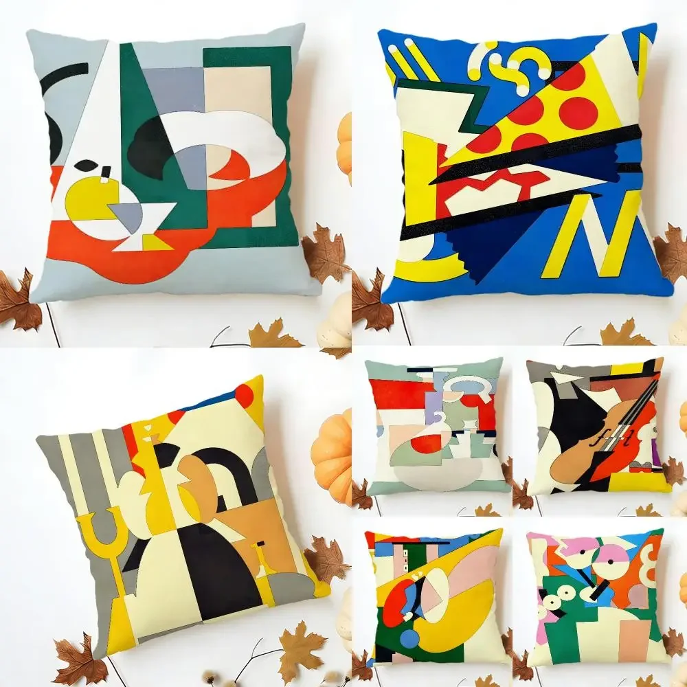 Bold Expressive Dynamic Rich And Diverse Abstract Paintings Cushion Cover Sofa Home Decor Living Room Accessory Holiday House