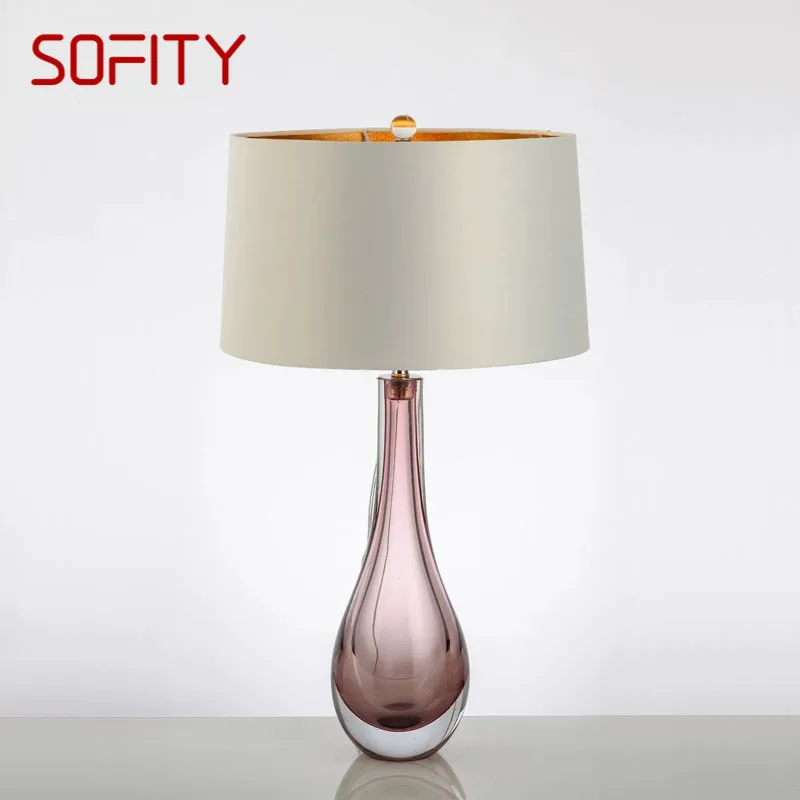 

SOFITY Nordic Modern Glaze Table Lamp Fashionable Art Iiving Room Bedroom Hotel LED Personality Originality Desk Light