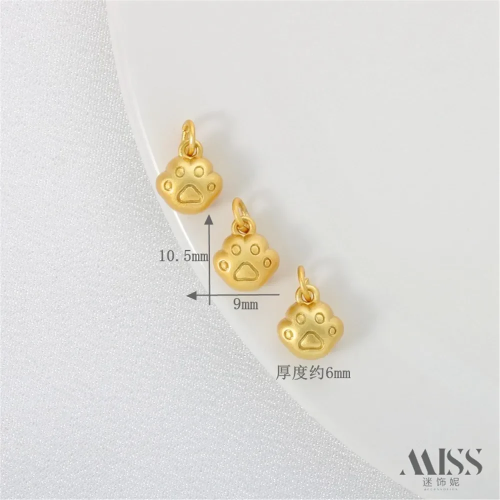 

Ancient Matte Gold Sand Gold Color Retention Fat Cat Paw Pendant DIY Bracelet Necklace Earrings Pendant Jewelry Accessories