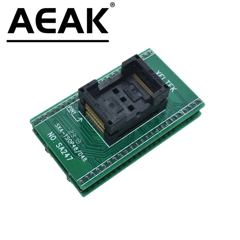 AEAK Top Quality TSOP48 to DIP48 adapter,TSOP48 test socket 0.5mm Pitch for RT809F RT809H & for XELTEK USB Programmer image 4