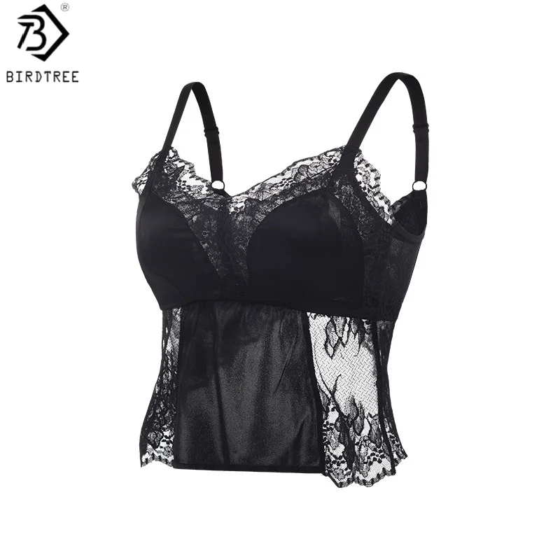 

Бюстгальтеры Birdtree, женские, шелковые, кружевные, 93% шелк, 7% спандекс, без косточек, с тонкими чашечками, новые уютные майки 2025 года, черные, белые T62807JF