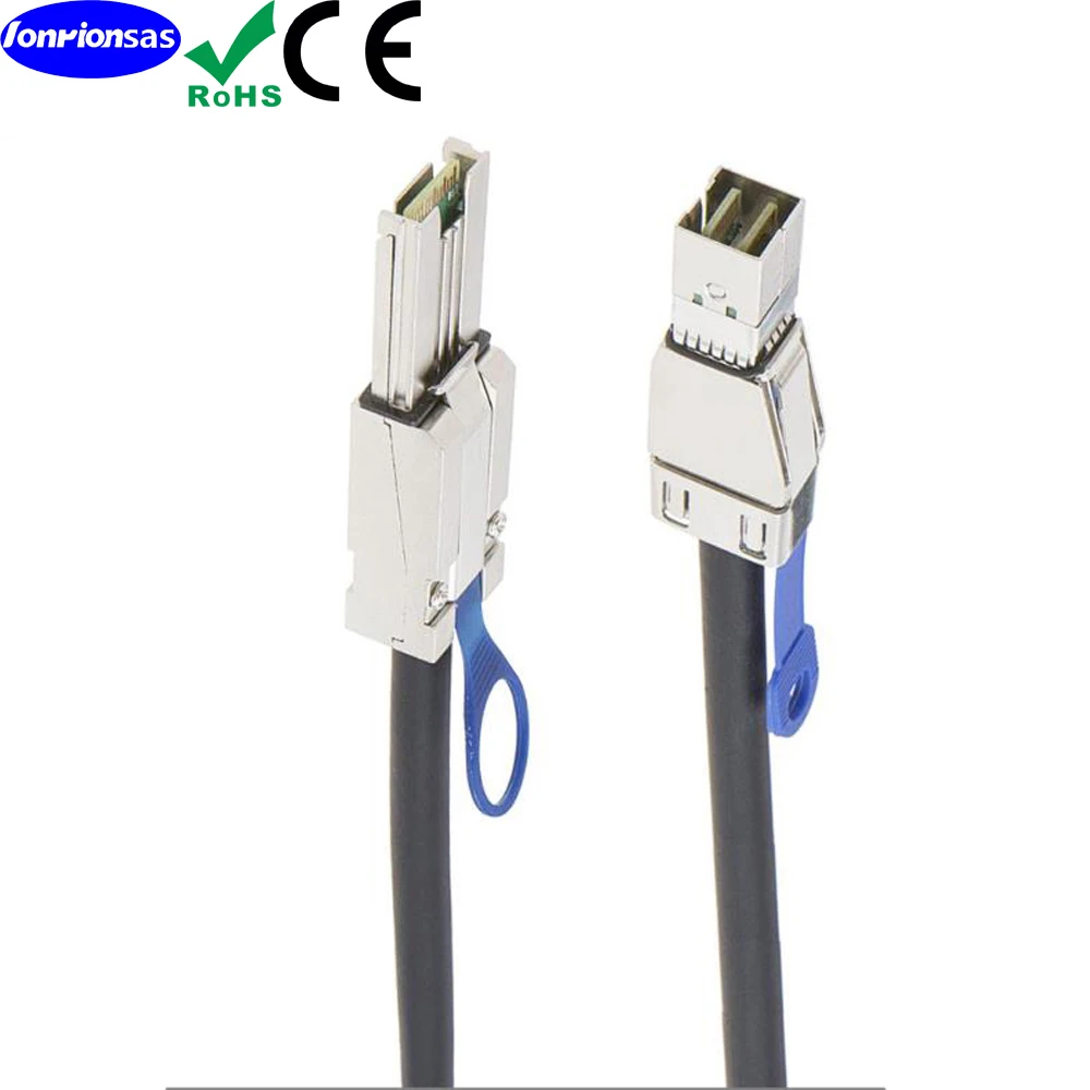 Lontion#MINISASFF-8644 to Mini SAS SFF-8088 HD 6Gbps External 26Pin SAS2.0 Hybrid Cable Attached SCSI for RAID Systems