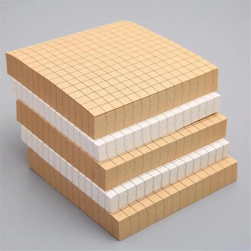 1Pcs 80Sheets Sticky Stationery Notepad Office Bookmark Sticky Notes Khaki / White /Sticker In Notebook Memo Pad School Supplies