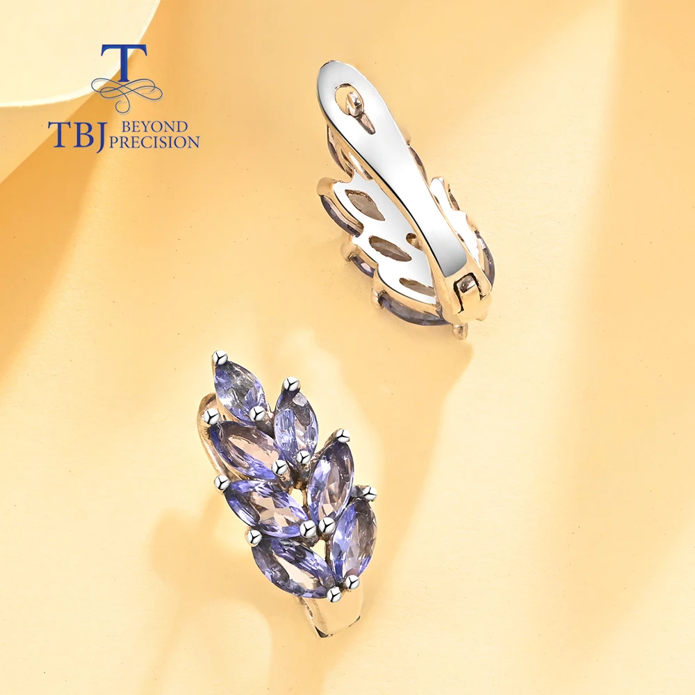 Elegant earring 925 Sterling Silver Natural Blue Tanzanite Earrings for Women Light Luxury Fine Jewelry for Anniversary gift