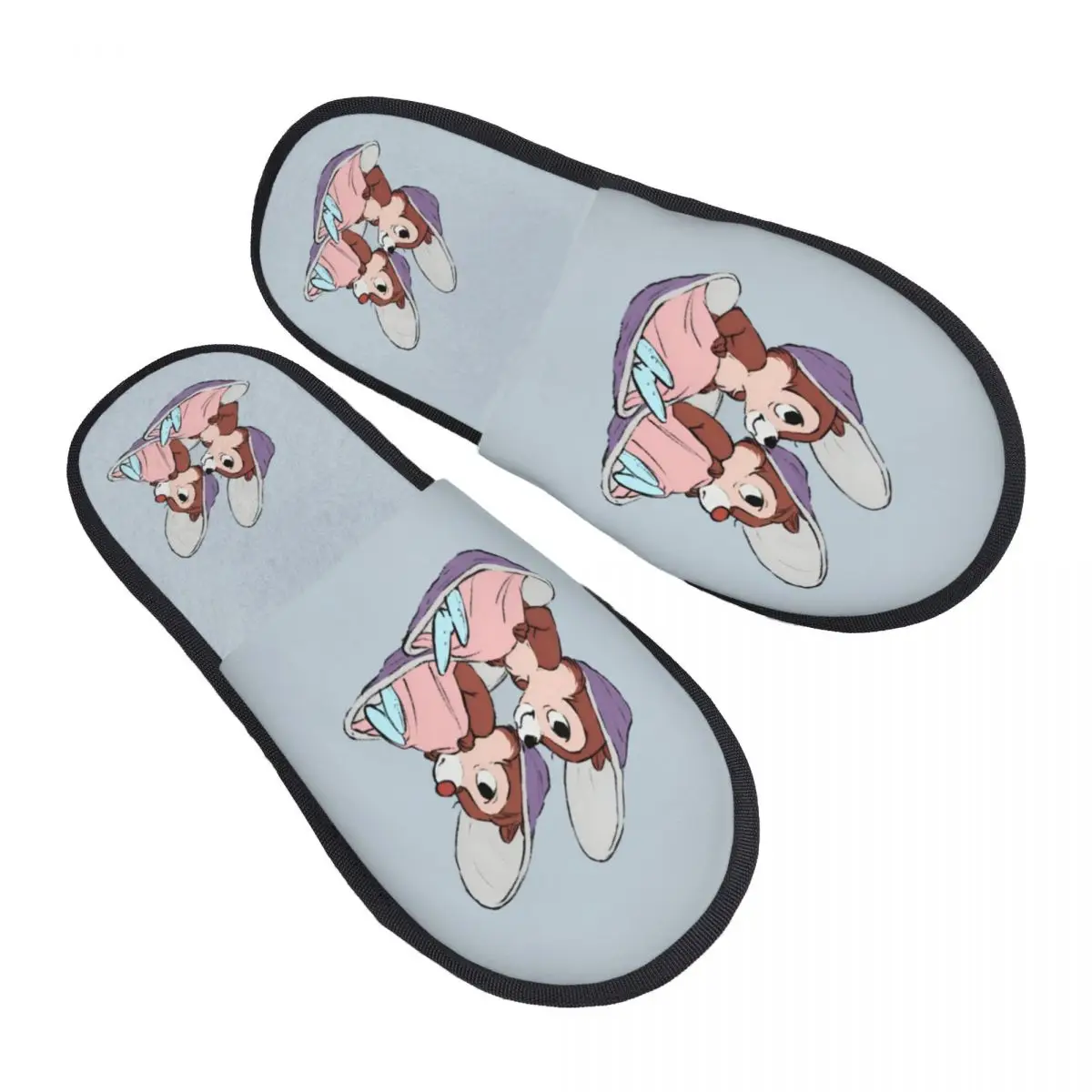 

Пользовательские тапочки из пены с эффектом памяти Chip 'n' Dale, женские мягкие теплые домашние тапочки с изображением белки и мультфильмов