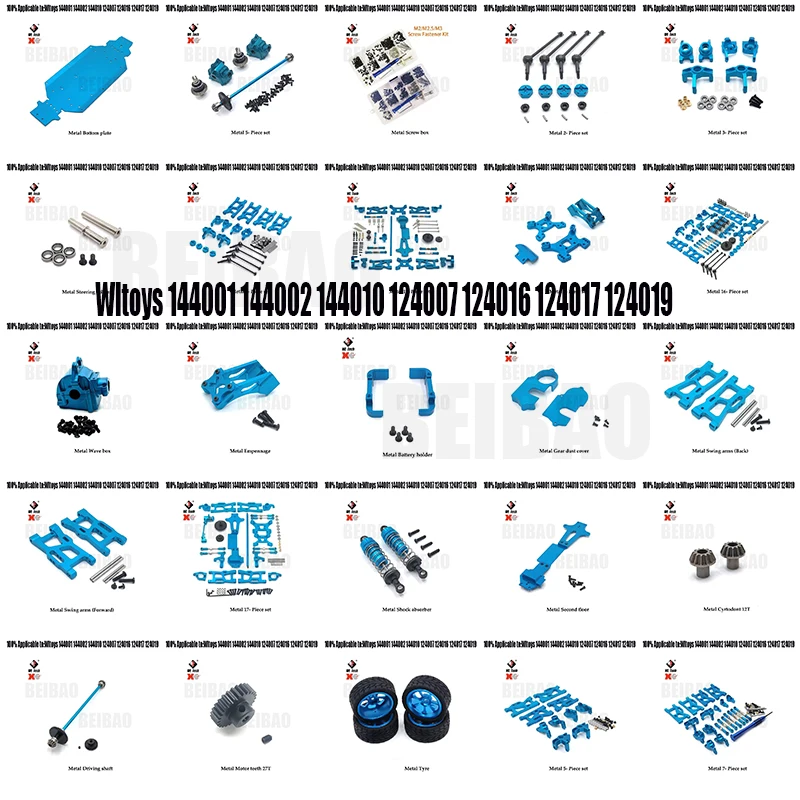 

1/14 Wltoys 144001 144002 144010 124007 124016 124017 124019 Tie Rod Linkage Servo Link Rod Steering Cup Set RC Cars Spare Parts