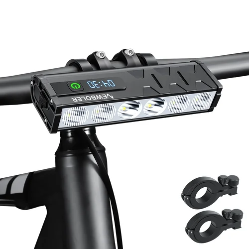 Imagen 1 del producto NEWBOLER 8LED luz delantera de bicicleta 10000LM luz de bicicleta 10000mAh linterna impermeable carga USB MTB lámpara de Ciclismo de Carretera Accesorios