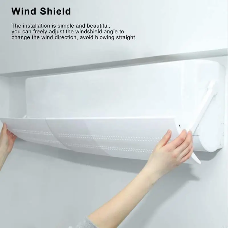 J6PE Wall-Mounted Air Conditioner Wind Deflector Vent Cover Wind Baffles Guide