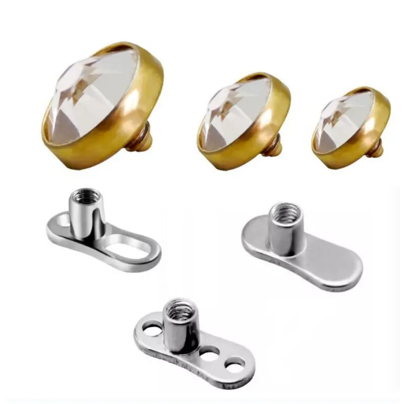 1 قطعة ثقب الفولاذ المقاوم للصدأ مرساة جلدية Microderملز زراعة الجلد ، استبدال مثقاب الخشب ، ثقب جسم غواص #4