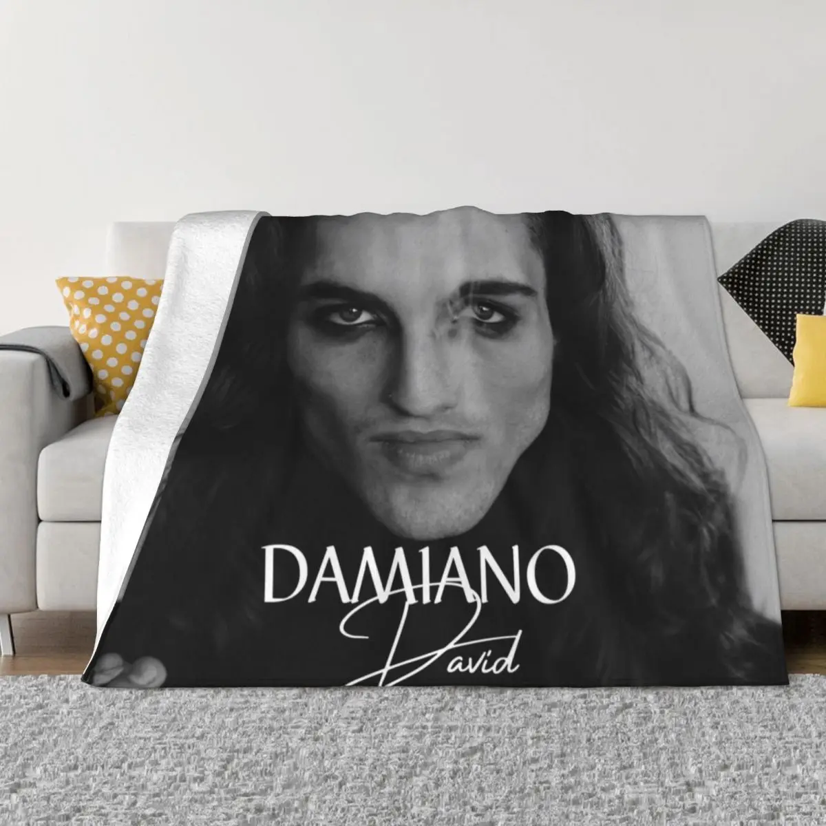 

Damiano David Throw Blanket sofa bed For Sofa Thin Plaid Stuffed Blankets