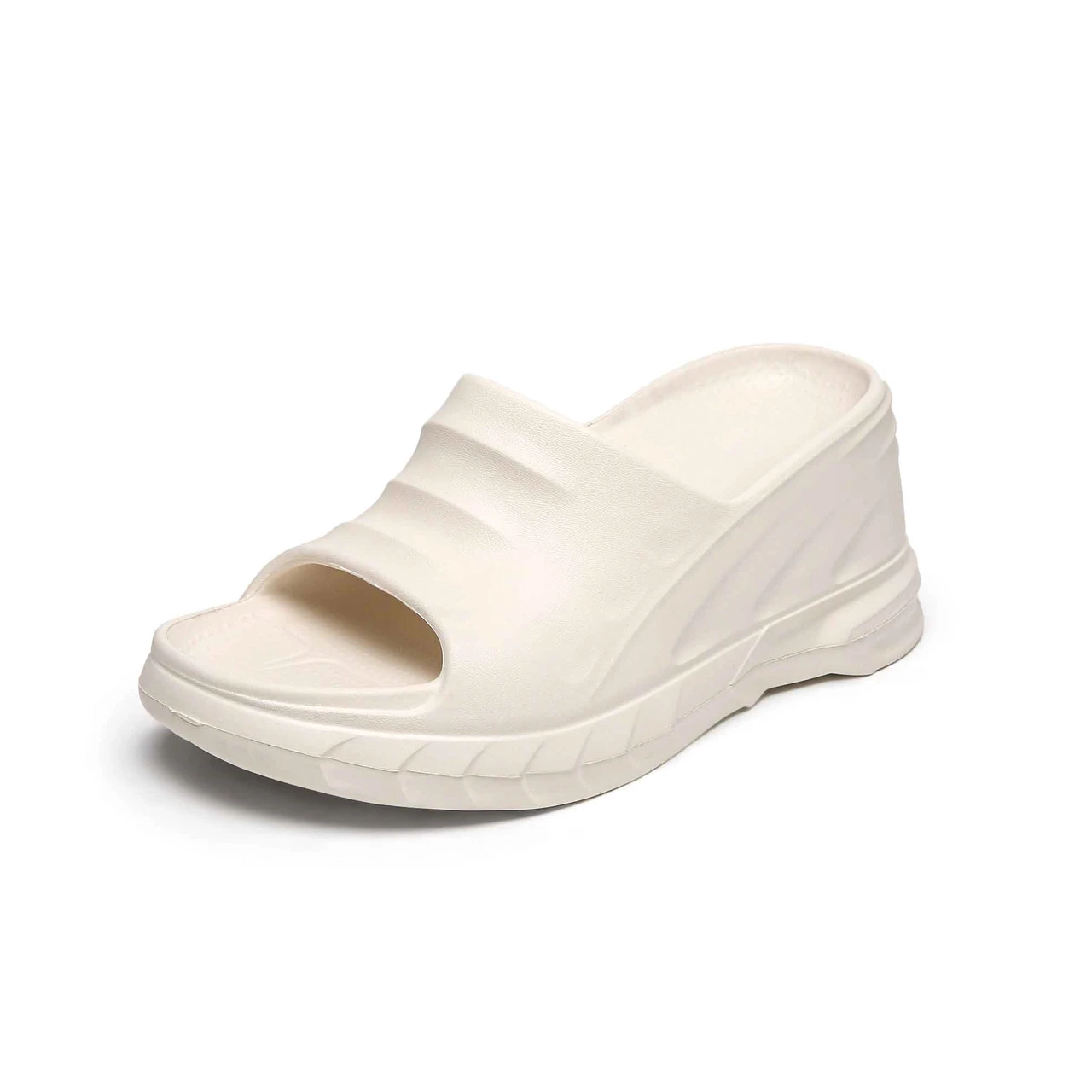 Summer Platform Height Increasing Fashion Wedge Solid Color Open Toe Sandals
