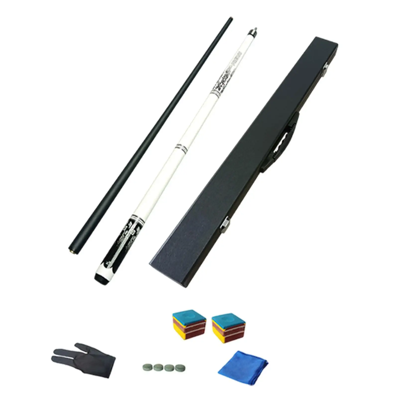 Pool Cue Kit Featuring 9.5mm Tip And Four Extra Tips for Billiards