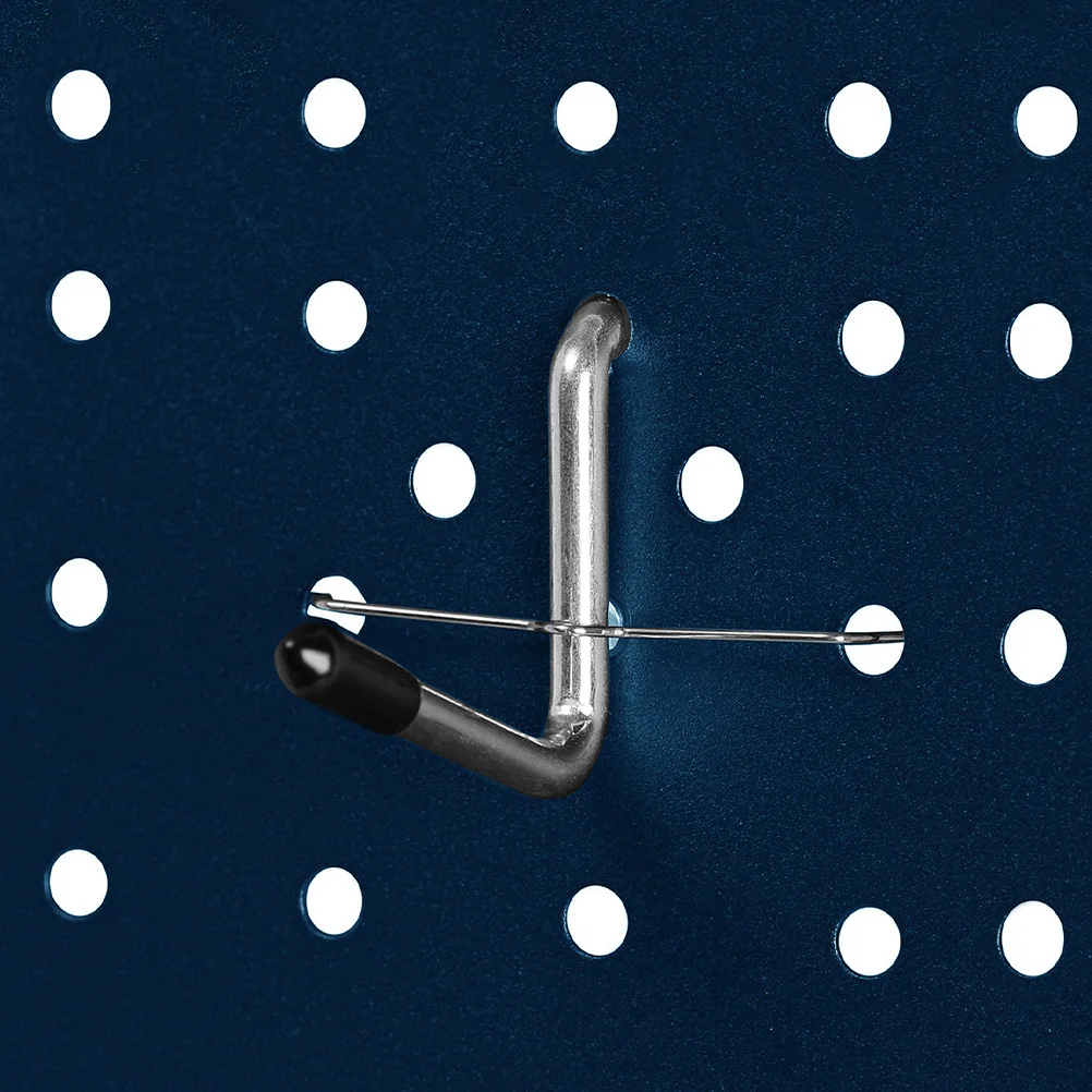 50 szt. wysokiej jakości haczyków do paneli perforowanych, nierdzewne klipsy ze stali do zawieszania narzędzi, akcesoria do systemów przechowywania na ścianie.