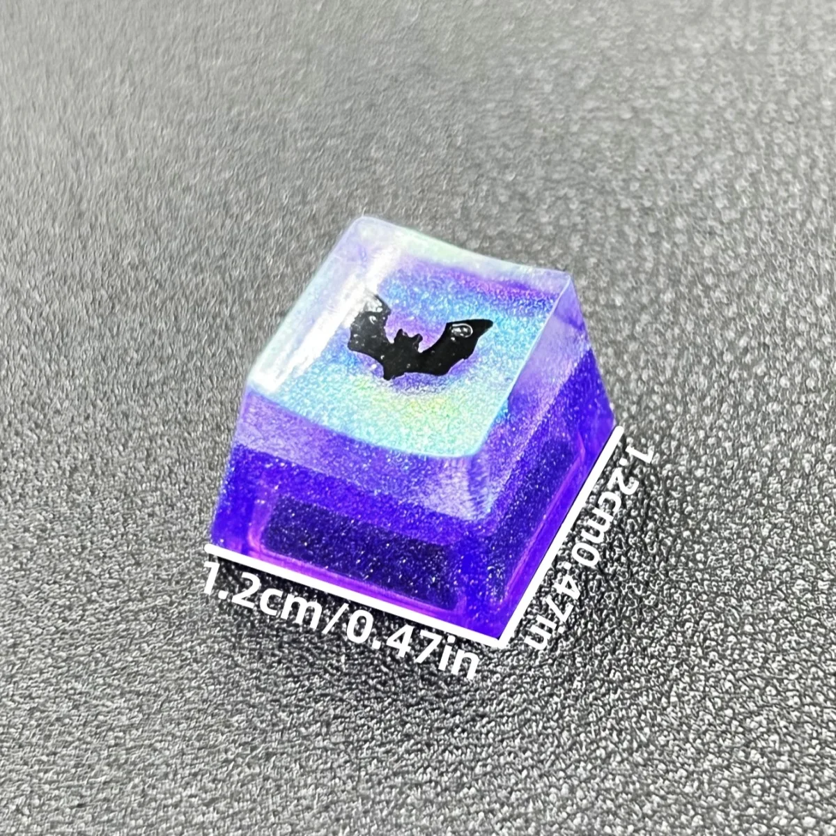 Resin drop glue transparent Halloween keycap Personality Bat cross axis mechanical keyboard keycap 1pcs
