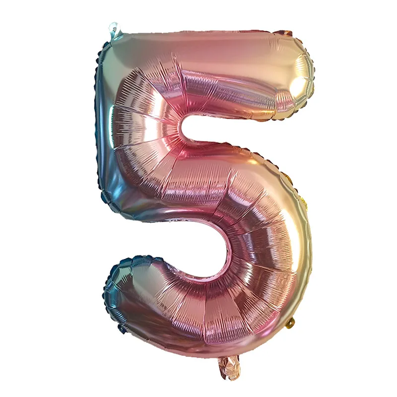 5 بالون 5 عدد أرقام بالونات خمسة الأخضر غلوب الأزرق الشكل 5th عيد ميلاد كبير كبير أحمر وردي ذهبي أسود ملون 32 بوصة #5