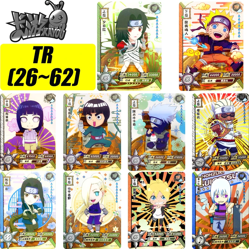 

Kayou Naruto TR 26~62 Series Anime Characters Hozuki Mangetsu Hatake Kakashi Rare Collection Card Christmas Birthday Gift Toys