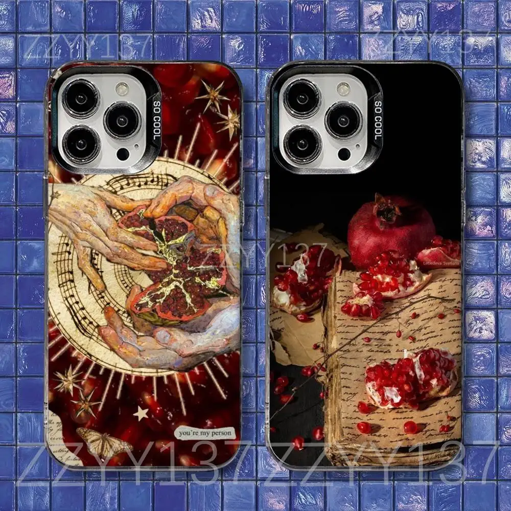 

Pomegranate Fresh Friut Phone Case For iPhone 16,15,14,13,12,11,8,7,Pro,Max,Plus,Mini,XS,SE Shockproof Matte Cover