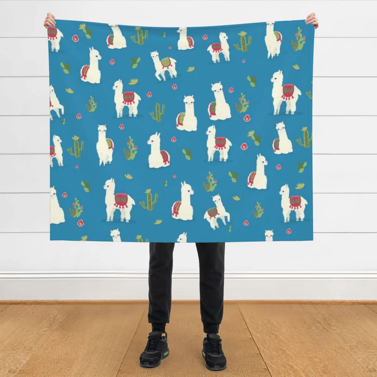 

Cute pattern for Alpaca Throw Blanket funny gift Large Decoratives Camping Blankets