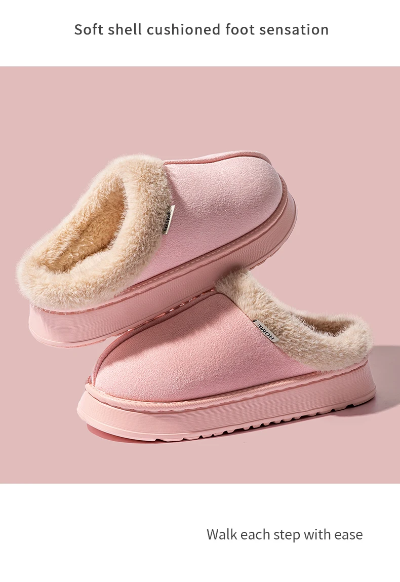 Gemütliche Plüsch-Herrenhausschuhe für den Winter, warm, dick, mit Fleece gefüttert, rutschfest, für den Innenbereich, weiche, rutschfeste, bequeme Hausschuhe für den Außenbereich – Detail 15
