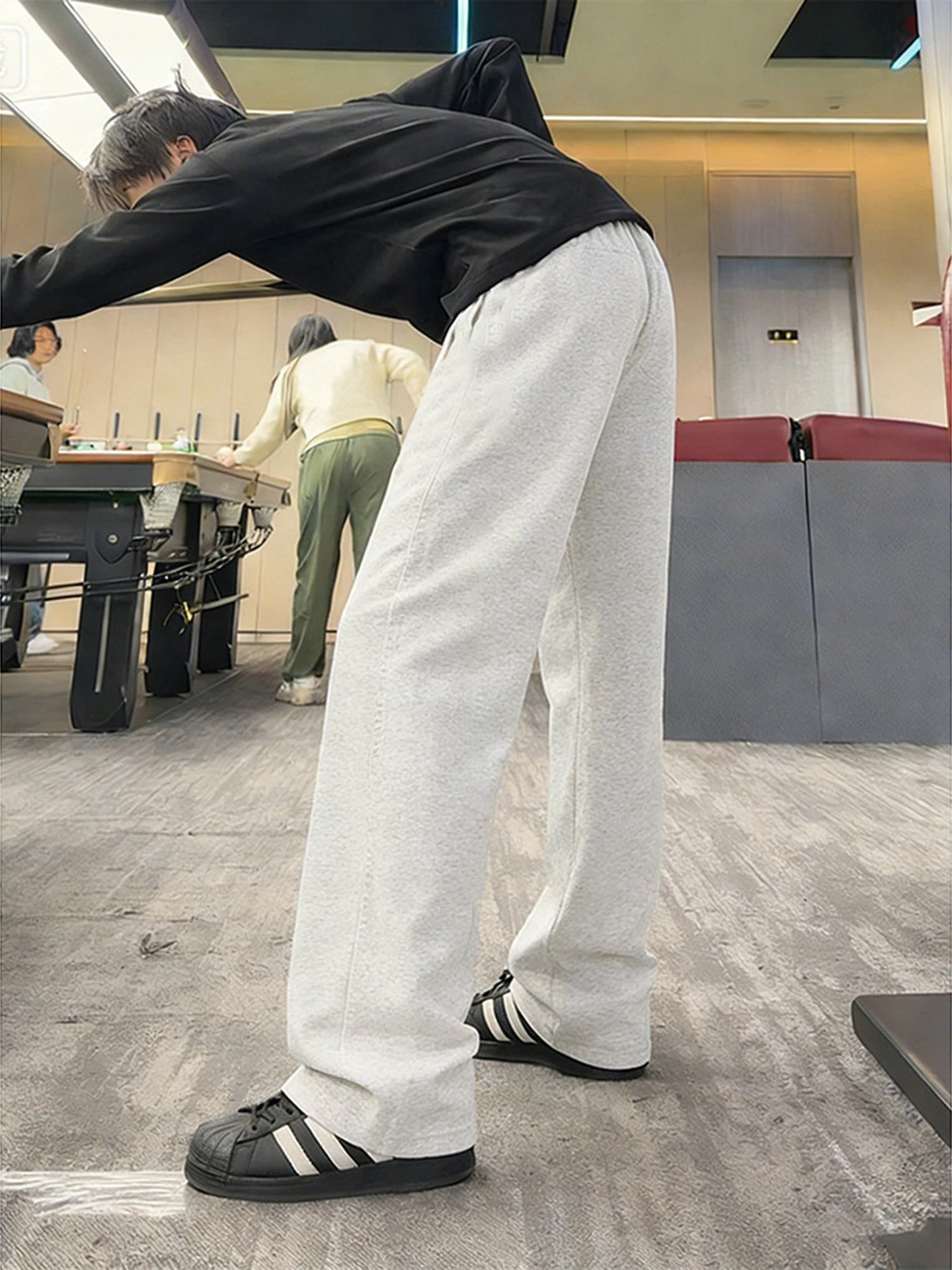 

Мужские брюки Light ey American Sle Slant Cut Bootcut, осенне-зимние, на флисовой подкладке, прямого кроя, спортивные, повседневные